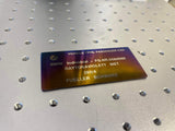 BMW Individual Titanium VIN Plate